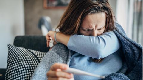 Woman with cough and fever