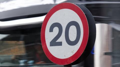 20mph sign outside Mr White's home