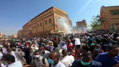 Protestors in Sudan