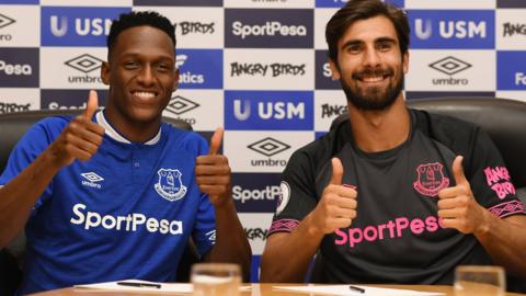 Yerry Mina and Andre Gomes