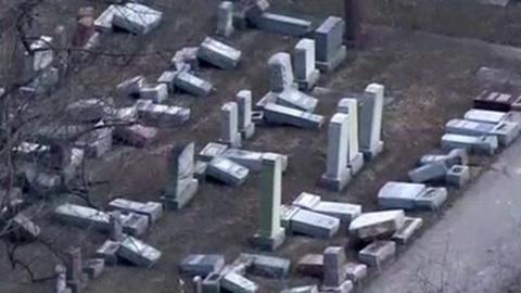 A police investigation is underway in St Louis after more than 170 headstones were damaged.