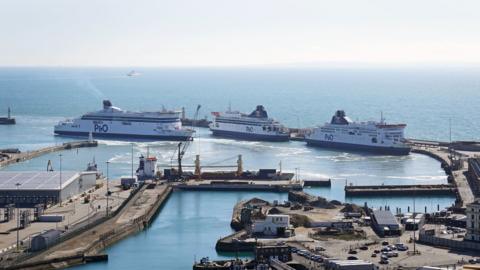 P&O ferries in the Port of Dover