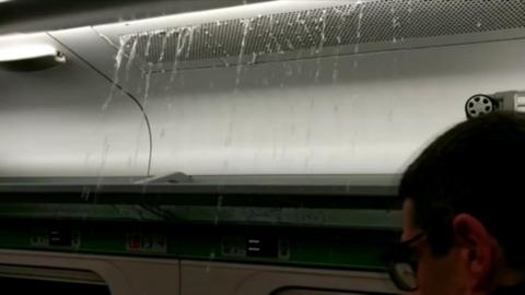 Water dripping through air conditioning