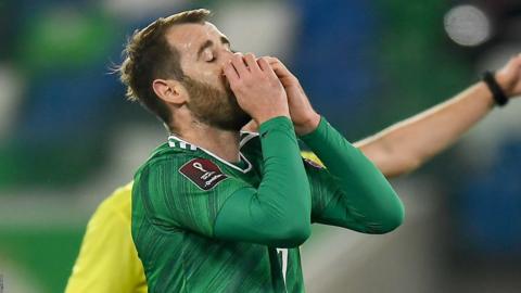 Niall McGinn came close to breaking the deadlock for Northern Ireland against Bulgaria