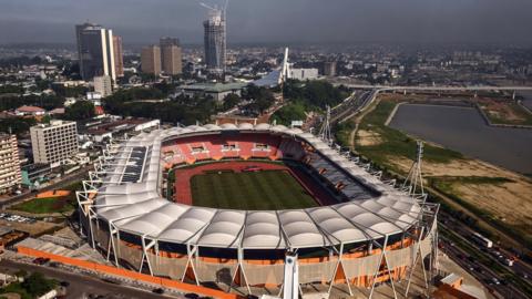 A general view of the Felix Houphouet-Boigny Stadium in Abidjan