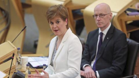 Nicola Sturgeon and John Swinney