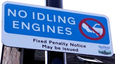 Sheffield Council anti-idling sign