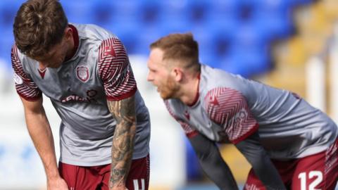 Arbroath players dejected