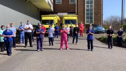 Jersey General Hospital staff