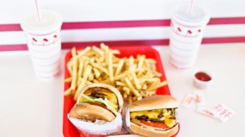 Burger and chips