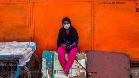 woman in lockdown