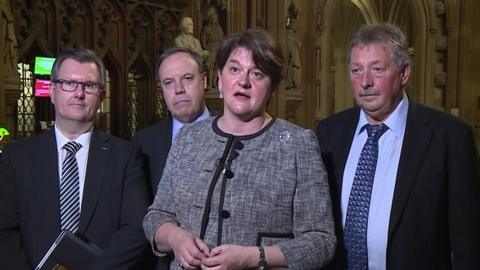 DUP parliamentary group in Westminster great hall