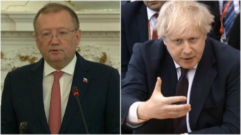 Alexander Yakovenko and Boris Johnson