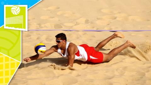 Team England in Beach Volleyball action