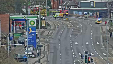 Traffic camera image of a crash in Mansfield Road, Daybrook