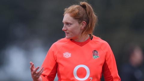 Harriet Millar-Mills in training with England