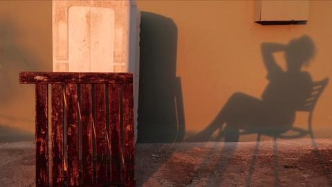 Photo of silhouetted woman