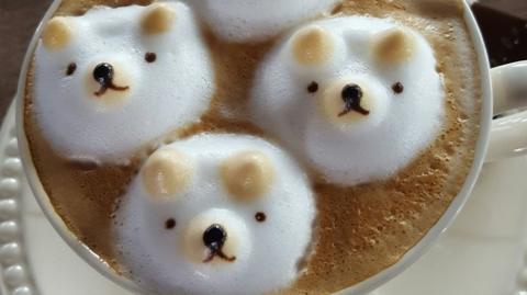 Small bears made of foam