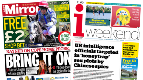 Daily Mirror and the i front pages