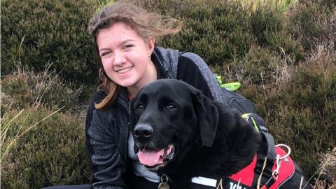 Megan Pollitt with her dog