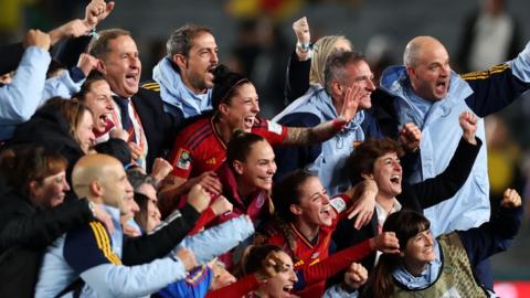 Spain celebrate