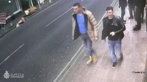 Two men police want to trace over a rape in Ipswich