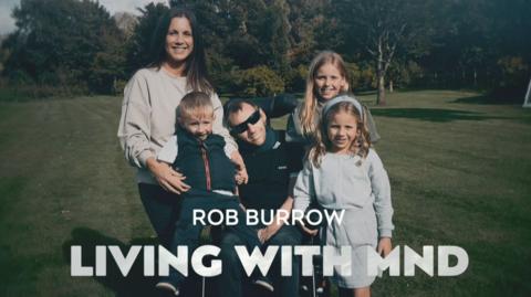 Rob Burrow with his family