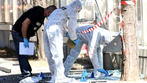 Site of bus stop death in Marseille