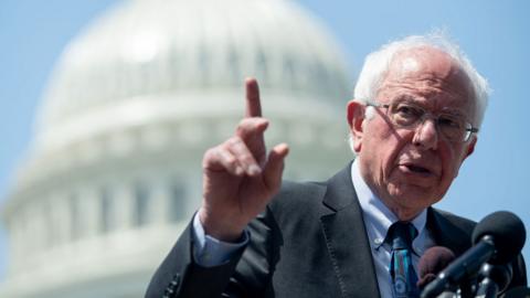 Bernie Sanders outside Congress in 2019