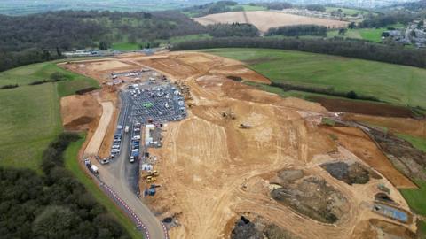 Excavation work from above