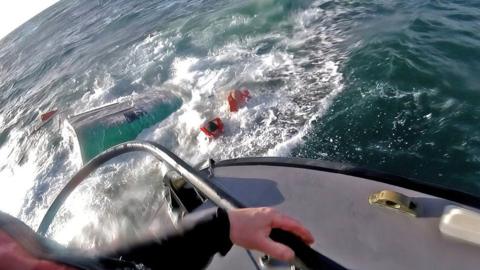 RNLI lifeboat rescues fishermen whose boat sank off the Argyll coast