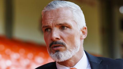 Dundee United manager Jim Goodwin during a Dundee United press conference at Tannadice Park