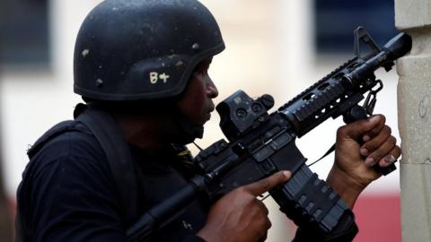 A member of the security forces