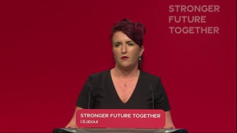 Boris Johnson's "addiction to dishonesty is costing communities in Northern Ireland dear", shadow NI secretary Louise Haigh tells the Labour Party conference.