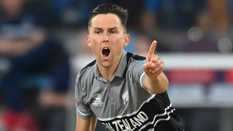 New Zealand's Trent Boult appeals for a wicket