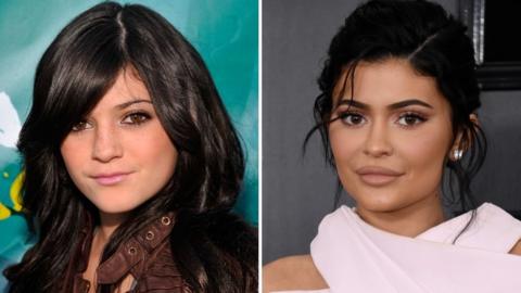 Kylie Jenner in 2009 (left) and in 2019 (right)