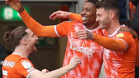 Gary Madine celebrates