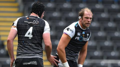 Ospreys' Adam Beard and Alun Wyn Jones