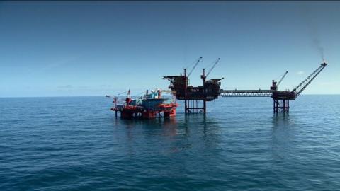 North Sea oil platform