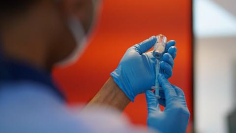 A vaccine being prepared