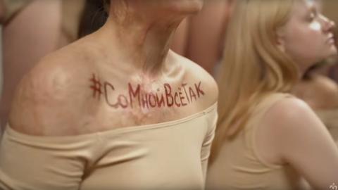 A group of women feature in a body positive campaign on Russian social media