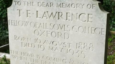 TE Lawrence's grave at Moreton churchyard