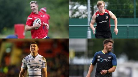 Liam Williams, Nick Tompkins, Josh Adams, Rhys Webb