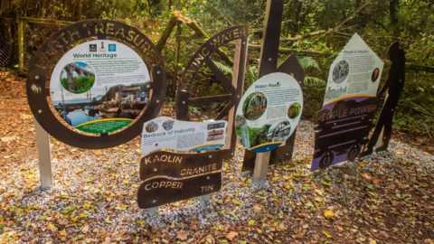 Signs at Luxulyan Valley