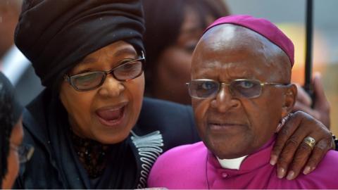 Winnie Madikizela-Mandela and Desmond Tutu, 2013