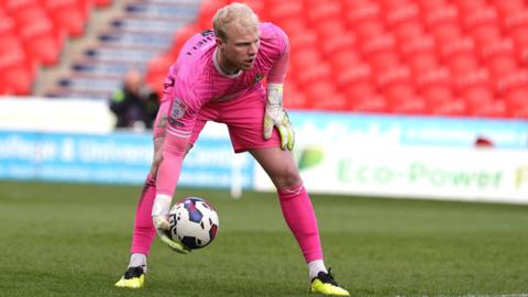 Harrogate Town goalkeeper Jonathan Mitchell, pictured playing for Doncaster Rovers