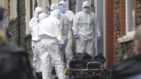 Forensic officers in Treforest