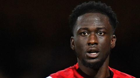 Brendan Wiredu in action for Fleetwood Town