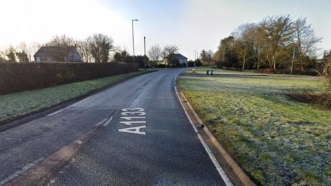 The road at Newton-on-Trent where the collision took place