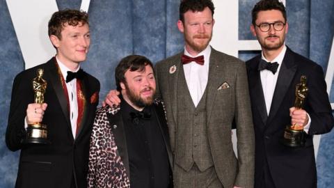 The cast and directors of Oscar-winning film An Irish Goodbye